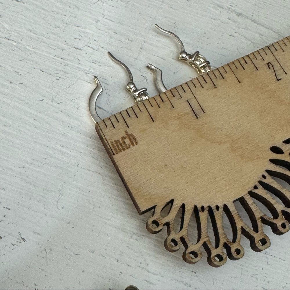 Vintage Sterling Silver 925 JCM Hinged Hoop Earrings - Picture 10 of 11